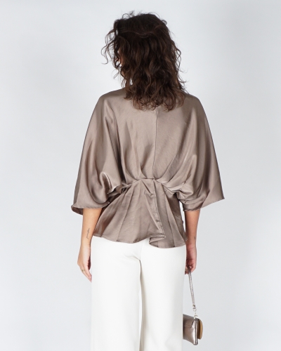 BLOUSE RIVINA SATIJN TAUPE