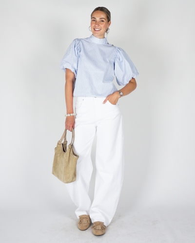 BLOUSE PARISA GESTREEPT BLAUW