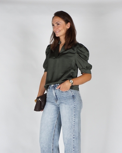 Neo Noir BLOUSE ROELLA Donkergroen
