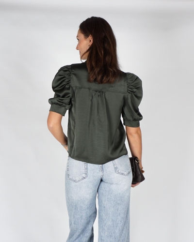 Neo Noir BLOUSE ROELLA Donkergroen