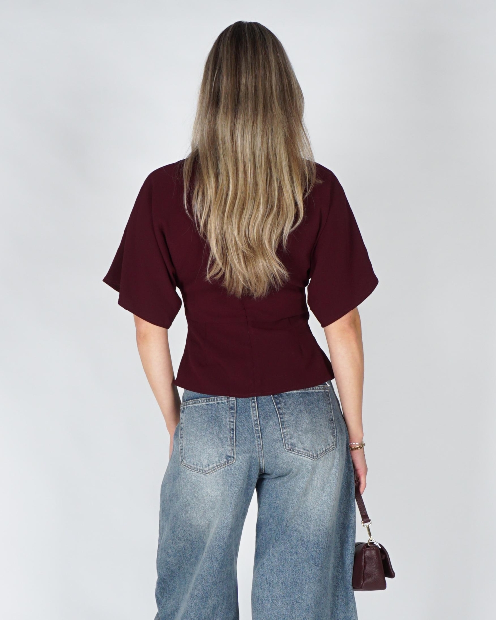 Neo Noir MIRIEL DRAPE BLOUSE Rood