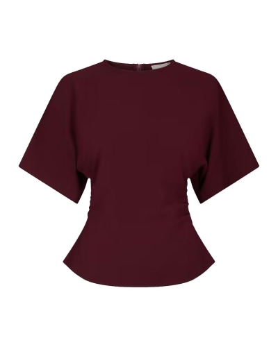 Neo Noir MIRIEL DRAPE BLOUSE Rood