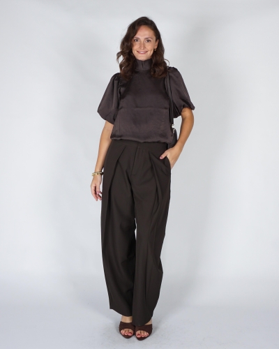 Neo Noir PARISA SATEEN BLOUSE Bruin