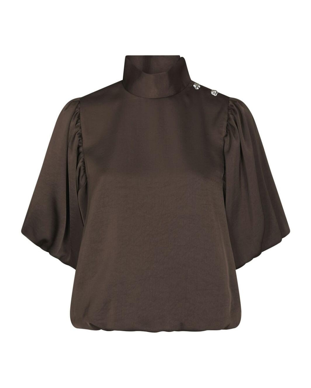 Neo Noir PARISA SATEEN BLOUSE Bruin