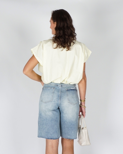 BLOUSE BOXY FIT GEEL