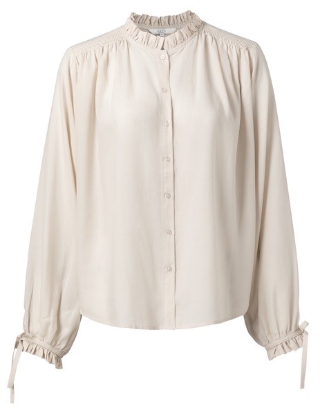 LYOCELL BLOUSE WITH RUFFLES