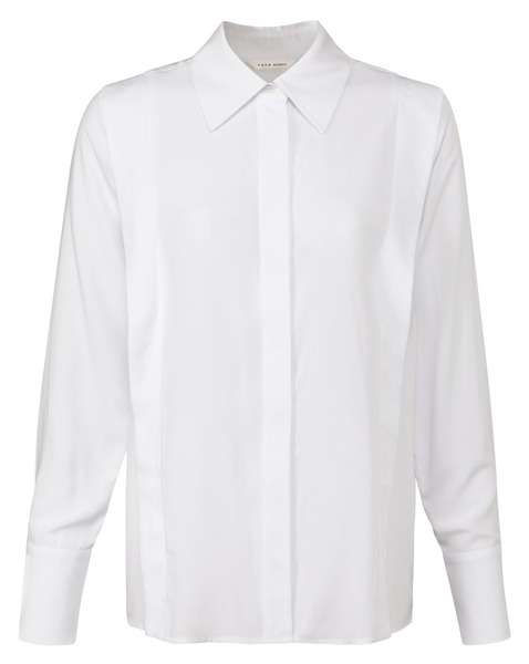 GETAILLEERDE BLOUSE MET SCHOUDERDETAIL 