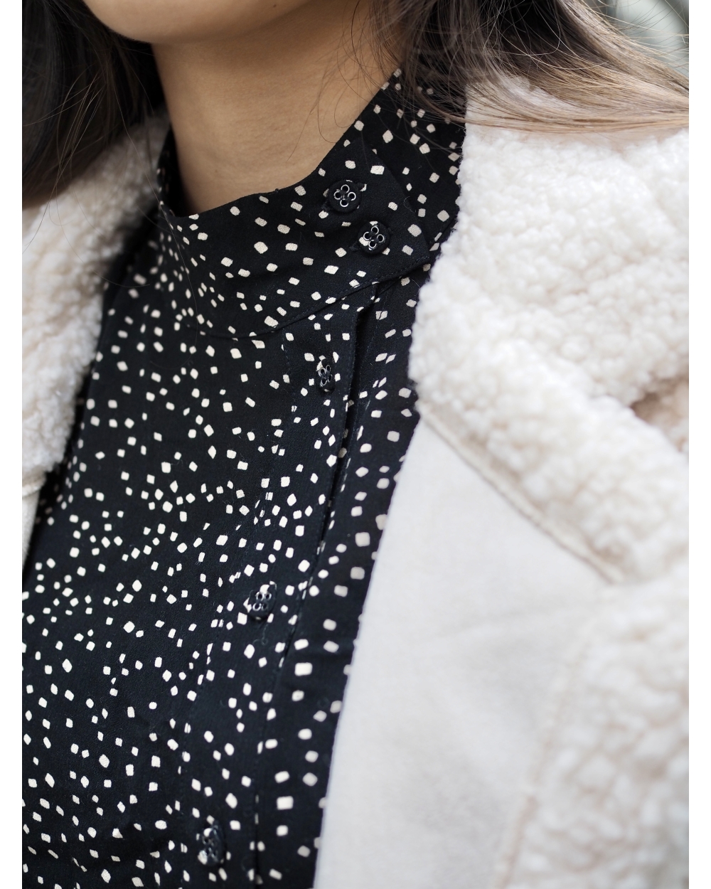 PRINTED BUTTON UP BLOUSE