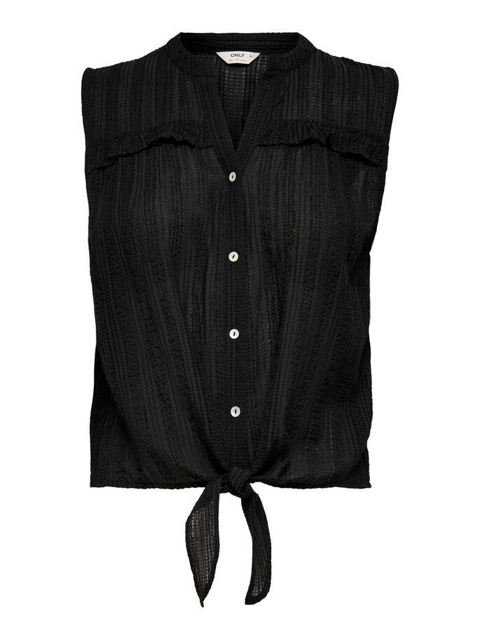 DITTE KNOT BLOUSE ZWART 