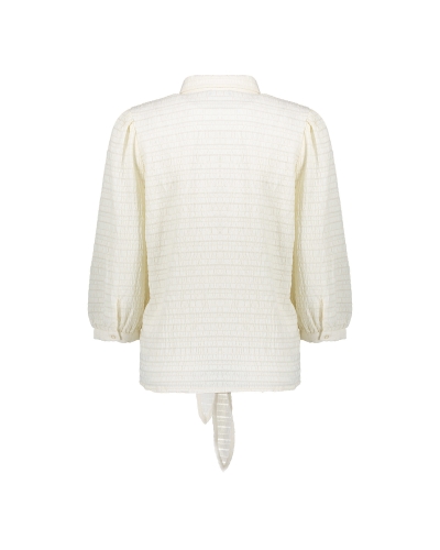 BLOUSE INGEWEVEN STREPEN