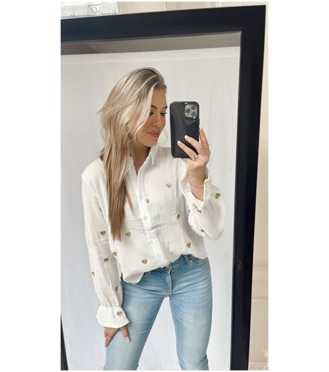 HARTJES BLOUSE WIT