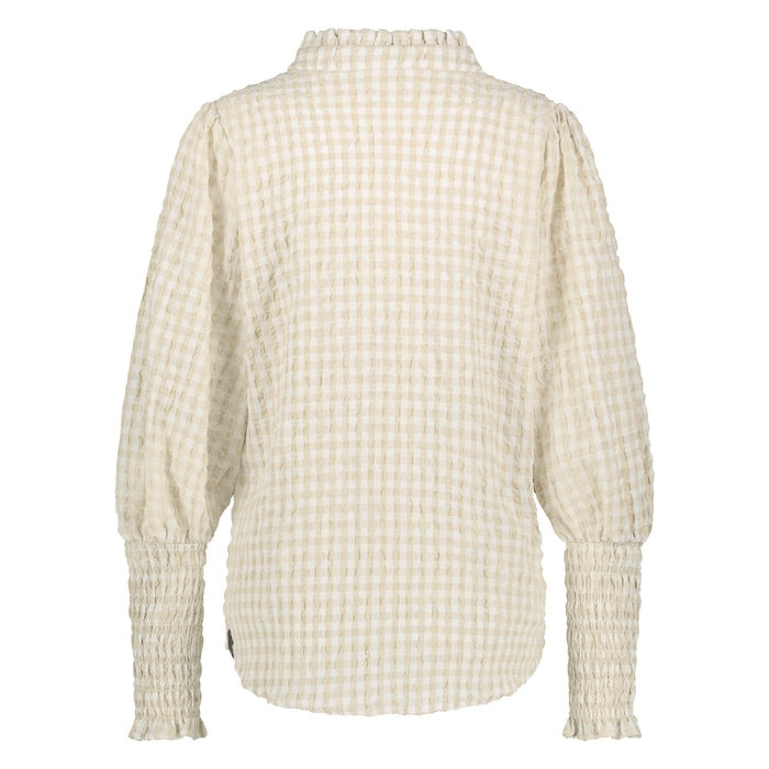 MAO BLOUSE SAND/OFF WHITE