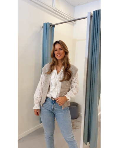  BRODERIE BLOUSE SOOF WIT