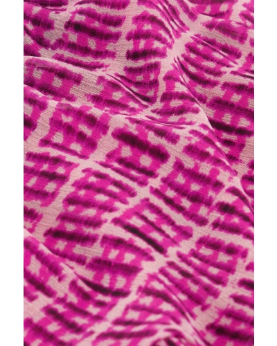 BLOUSE TIE-DIE PRINT ROZE