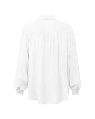 FLOWY BUTTON UP BLOUSE WIT 