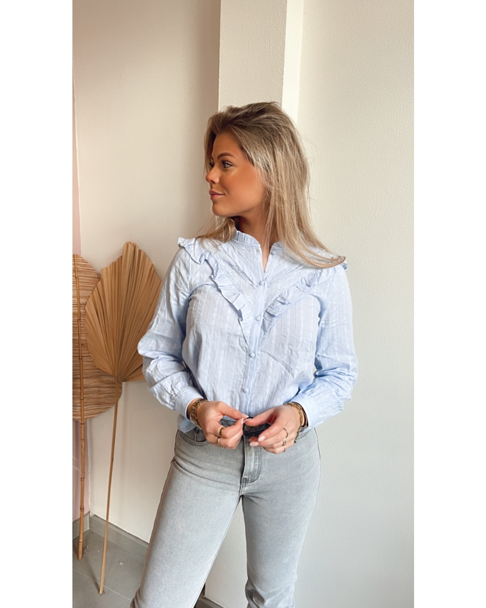 GOSSIP BLOUSE BLAUW 