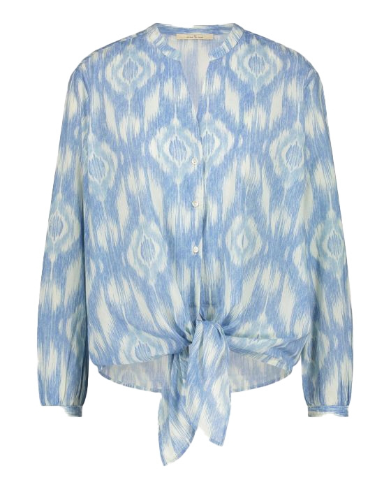MALISSA BLOUSE BLAUW WIT