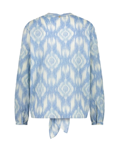 MALISSA BLOUSE BLAUW WIT
