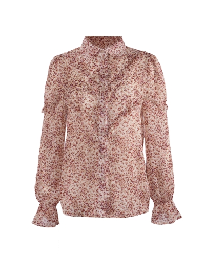 Gossip BLOUSE ROESEL LEOPARD PRINT LILA