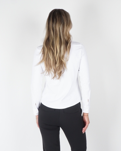 BASIC GETAILLEERDE BLOUSE WIT