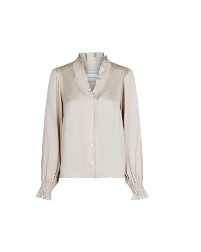 Neo Noir BRIELLE SATIN BLOUSE CHAMPAGNE