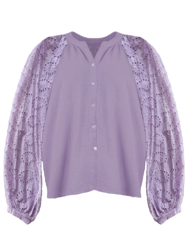 BLOUSE RHODE BRODERIE LILA