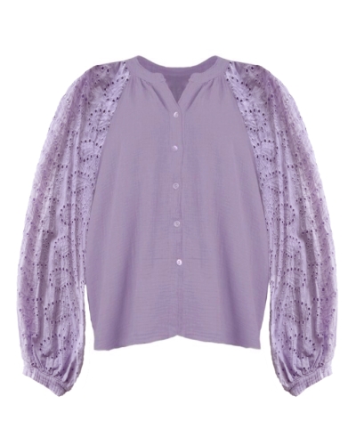 Gossip BLOUSE RHODE BRODERIE LILA