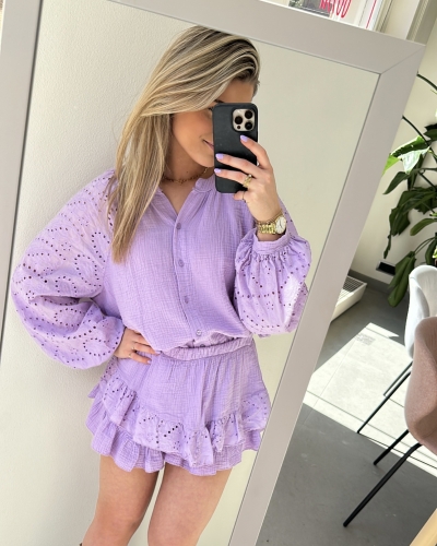 Gossip BLOUSE RHODE BRODERIE LILA