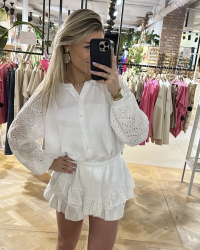 Gossip BLOUSE RHODE BRODERIE WIT