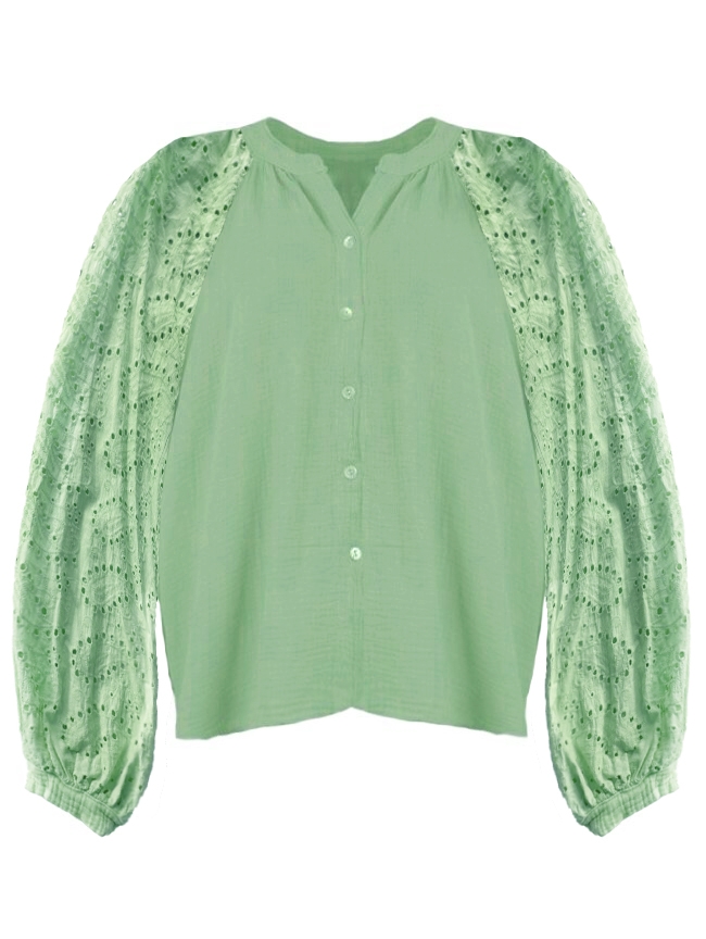 BLOUSE RHODE BRODERIE MINT