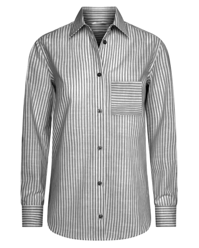 STREEP BLOUSE GRIJS