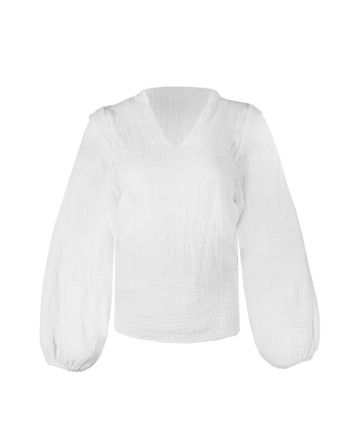 BLOUSE ALICE V-HALS WIT 