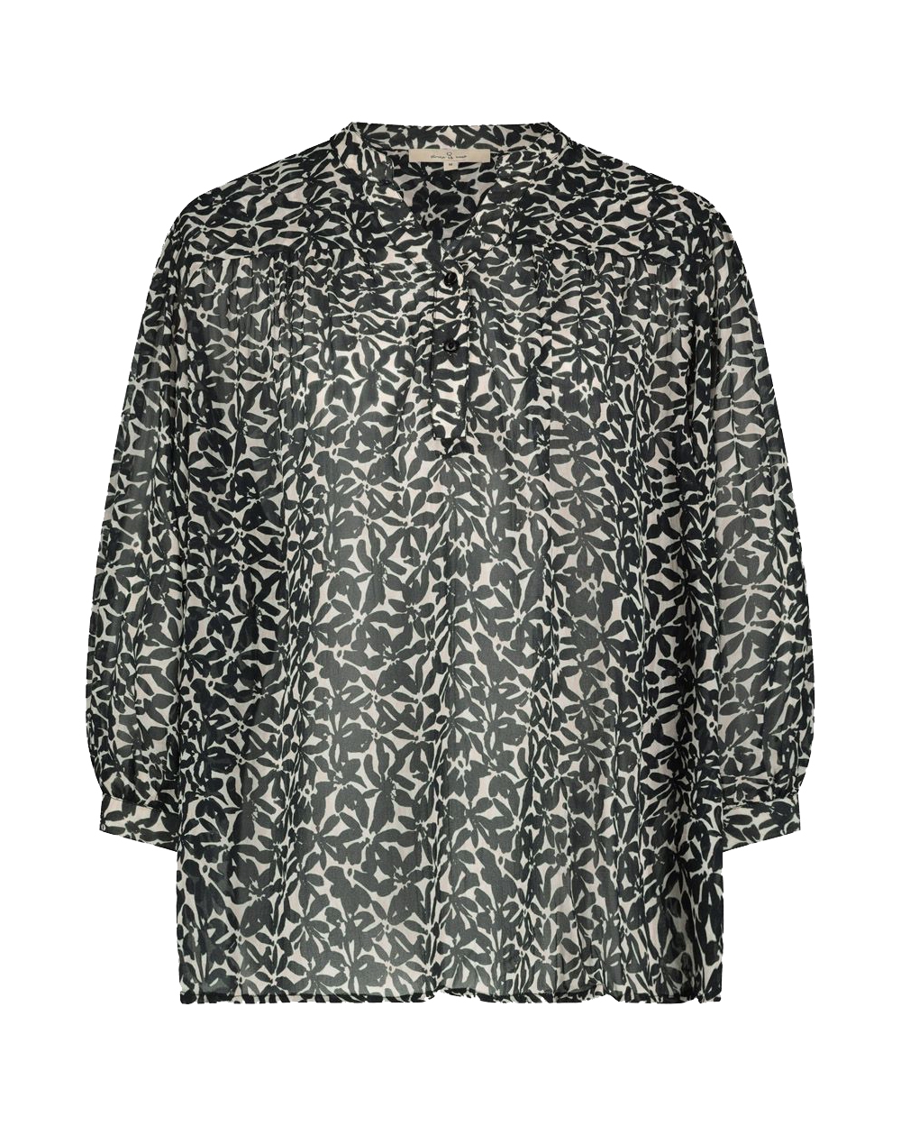 BLOUSE ALISON ZWART ECRU