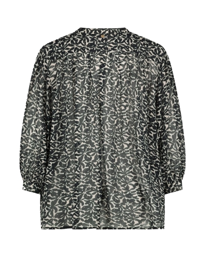 BLOUSE ALISON ZWART ECRU