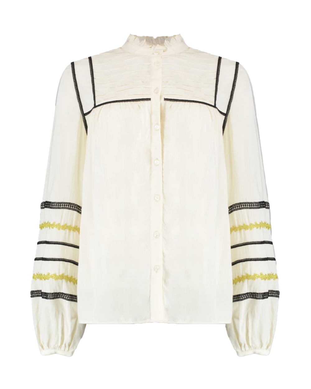 BLOUSE TAYLOR WIT/LIME