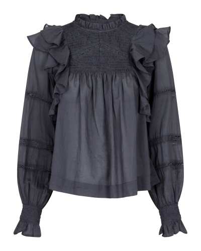 Neo Noir BLOUSE SARNA DONKERGRIJS