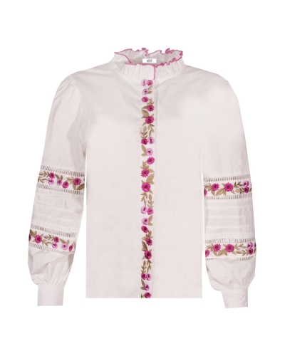 Gossip G-9306 BLOUSE MET ROZE BLOEMEN VERLA