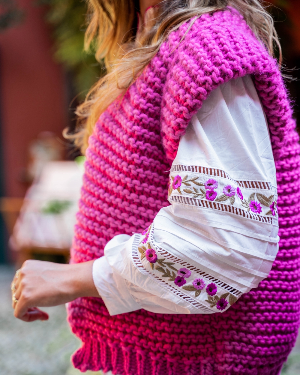 BLOUSE MET BLOEMEN VERLA ROZE