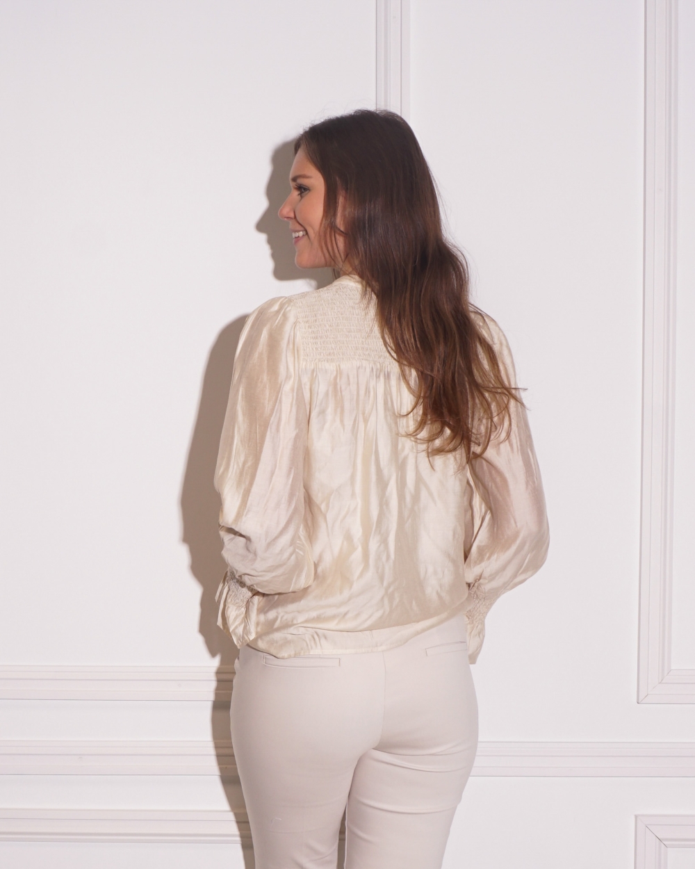 BLOUSE PHOEBE LICHT ZAND