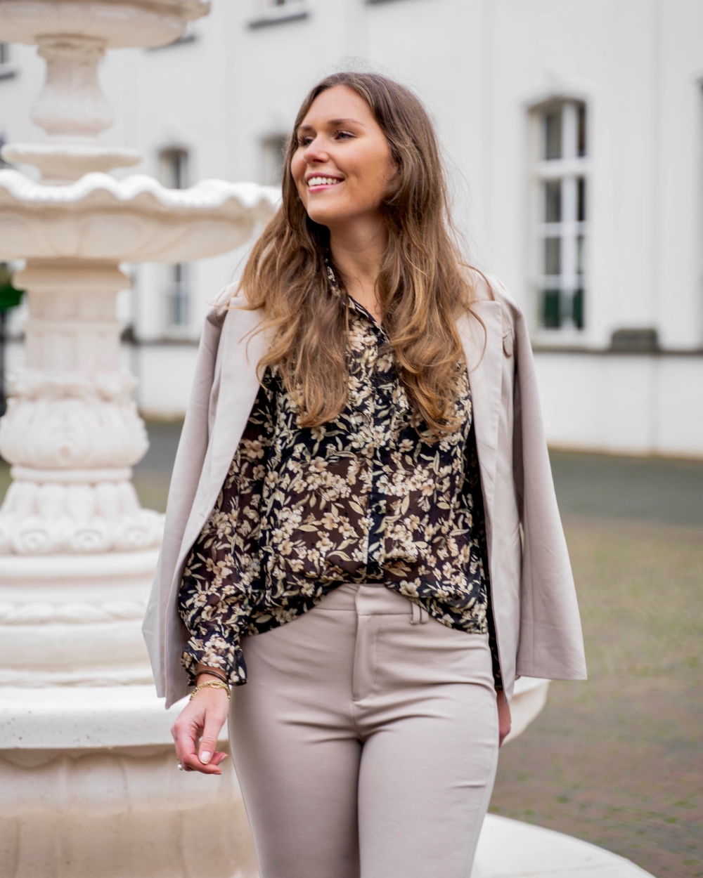 BLOUSE FLORINE ZWART