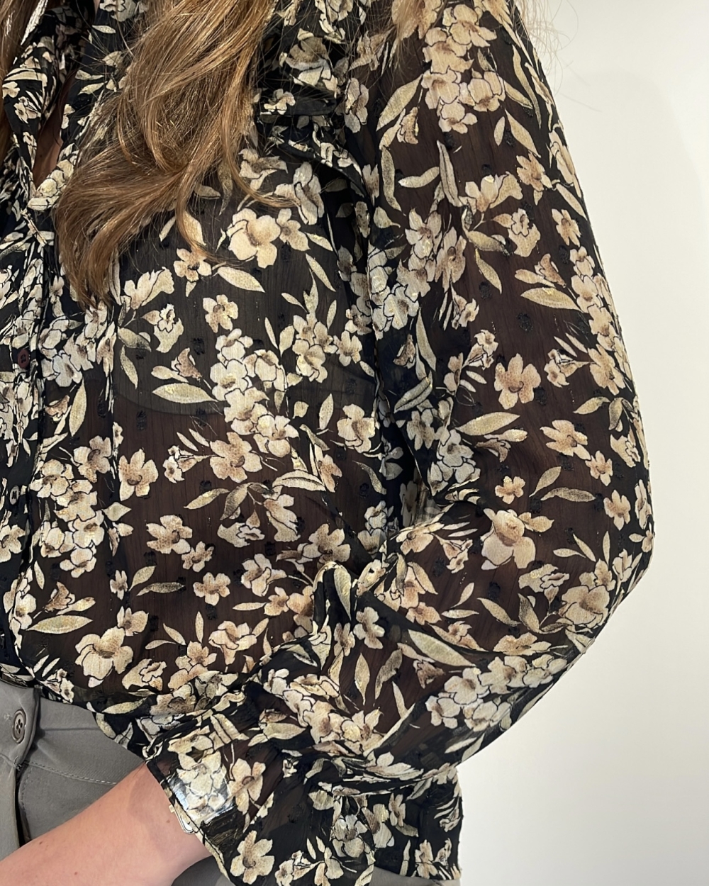 BLOUSE FLORINE ZWART