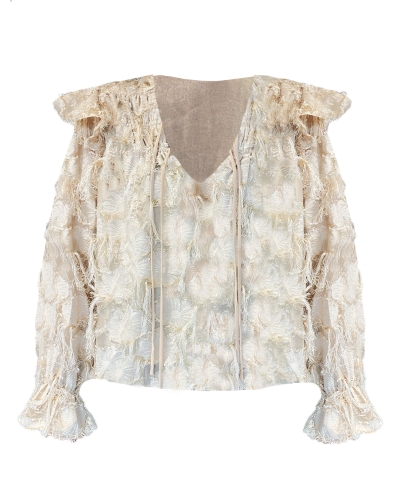 Gossip BLOUSE FRANJES BEIGE