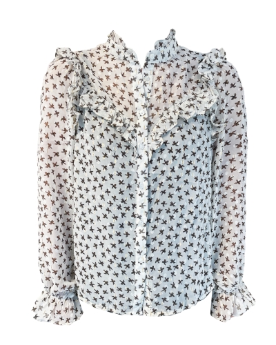 Gossip BLOUSE FLORINE BEIGE/ZWART