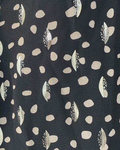 BLOUSE FLORINE ZWART/GOUD