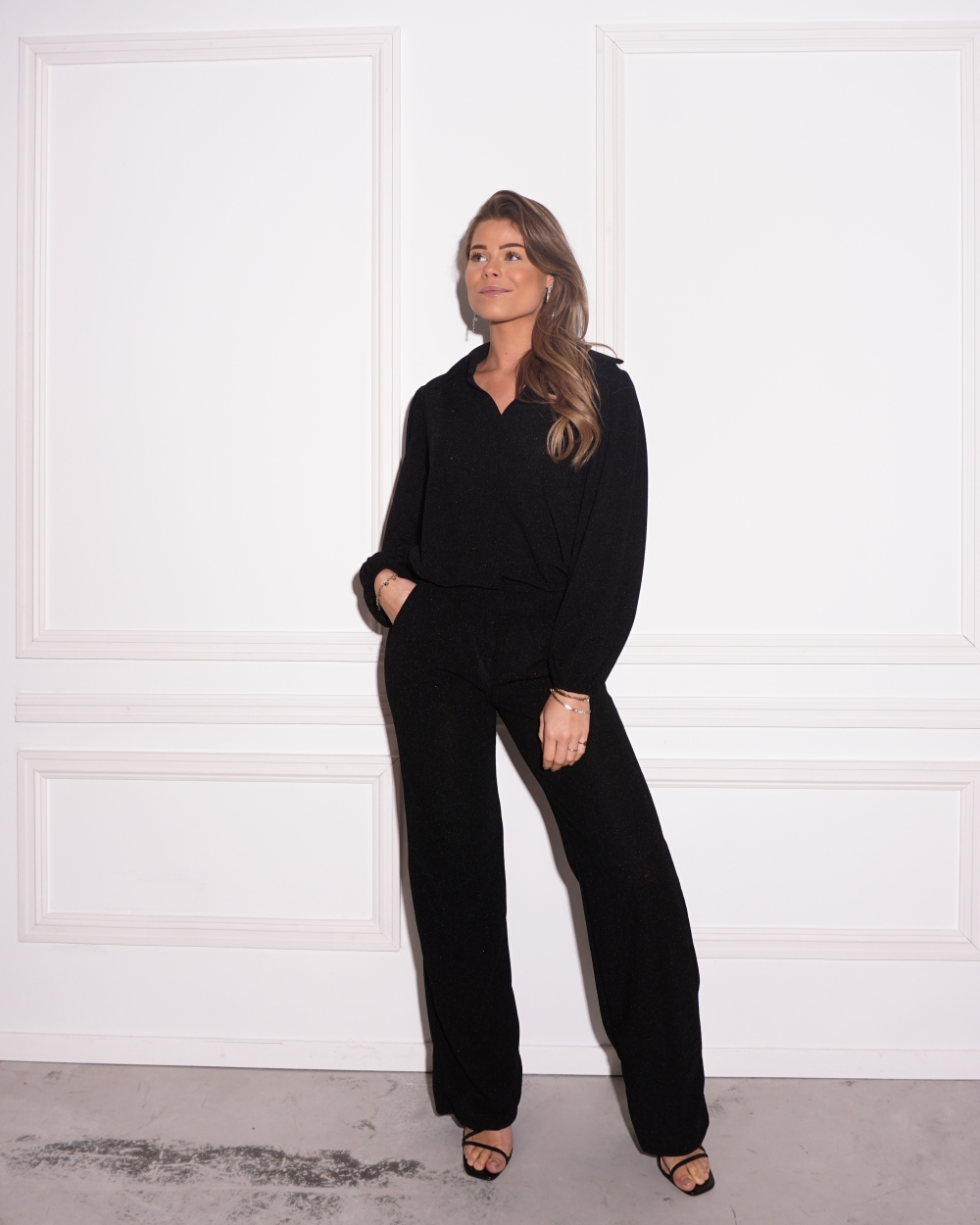 LUREX BLOUSE ZWART