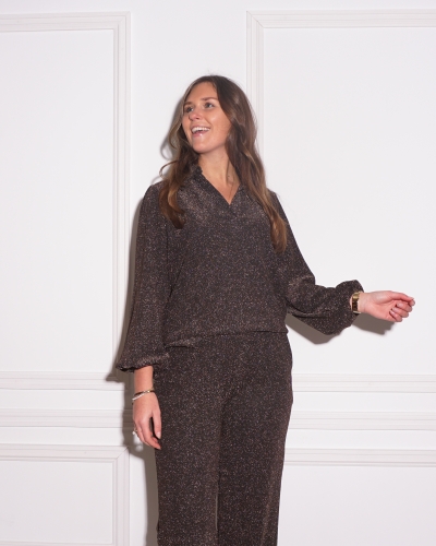 Gossip LUREX BLOUSE BRONS