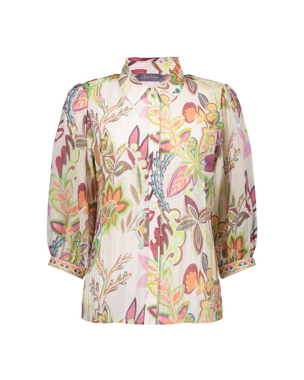 BLOUSE MET BLOEMENPRINT ECRU