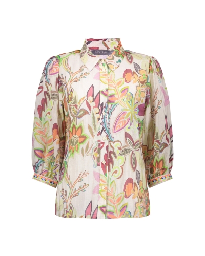 BLOUSE MET BLOEMENPRINT ECRU