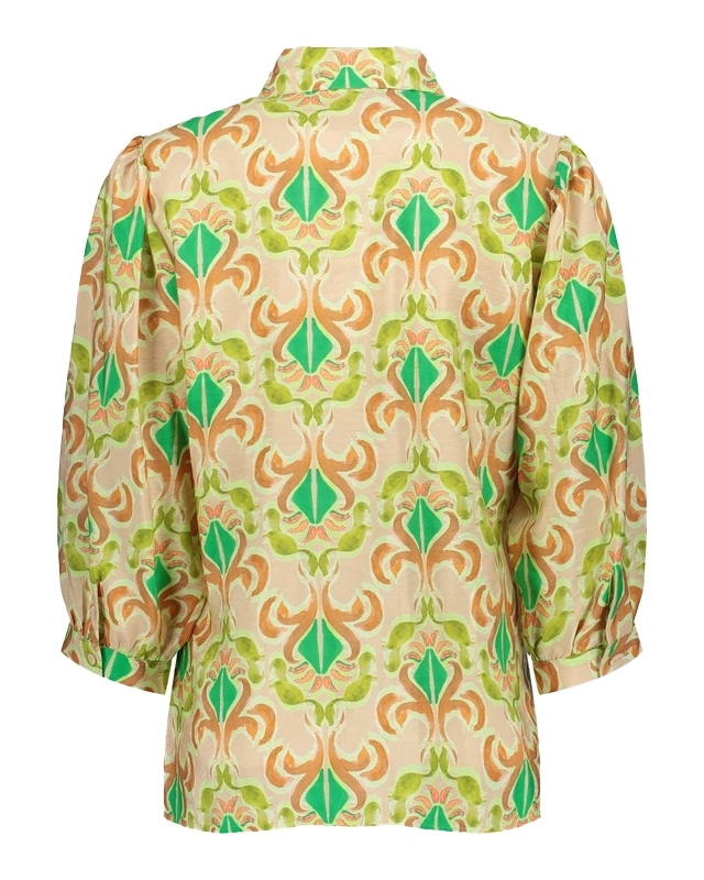 BLOUSE MET PRINT GROEN