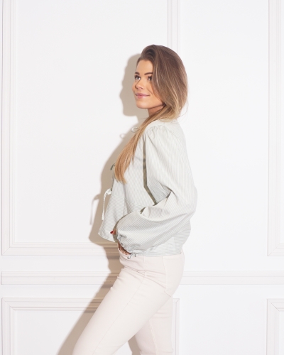 BLOUSE STRIK DANNI GROEN STREEP